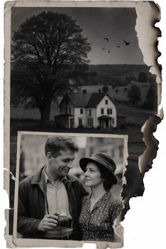 Distressed Analog Noir style AI image example 4