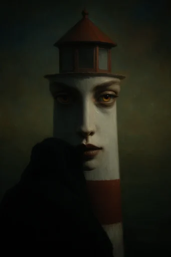 Nocturnal Chiaroscuro Portraits style reference image — high contrast