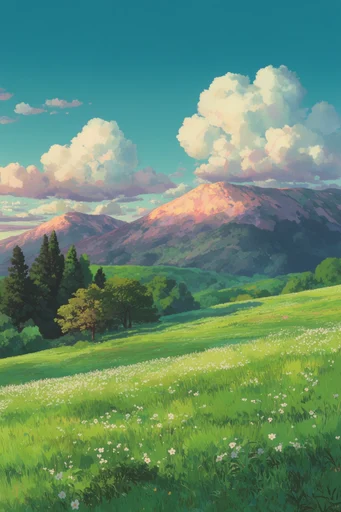 Ethereal Pastoral Dreamcore style reference image — pastel golden hour lighting