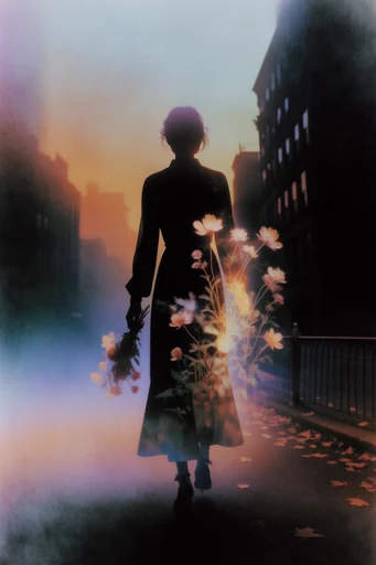 Ethereal Twilight Surrealism style reference image — atmospheric silhouette