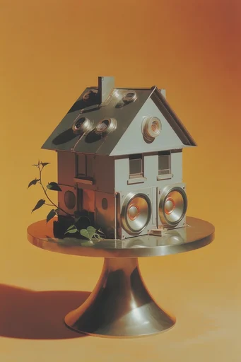 Surreal Amber Futurism style reference image — sharp studio lighting