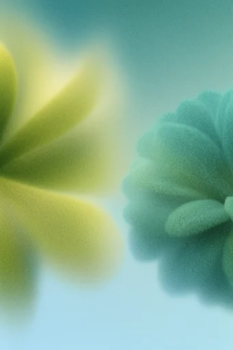 Ethereal Bio-Luminescent Grain style reference image — airbrushed texture