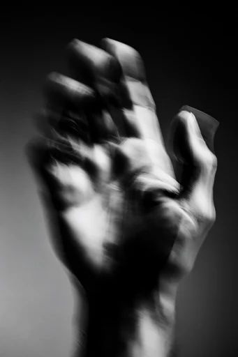 Haunting Kinetic Monochrome style reference image — shutter drag motion blur