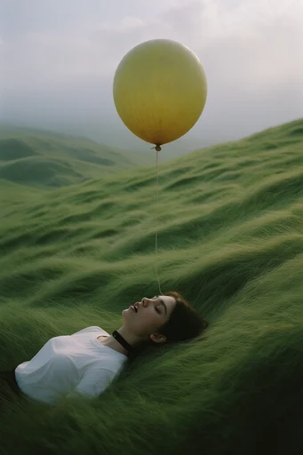 Surreal Verdant Minimalism style reference image — melancholic atmosphere