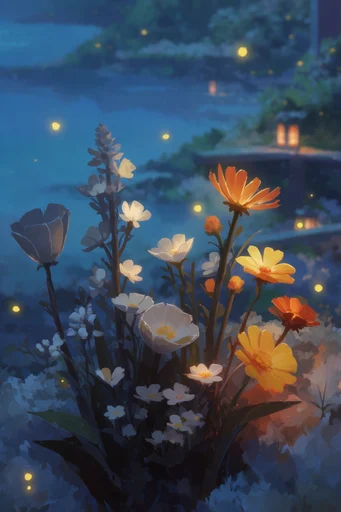 Luminous Twilight Fantasy style reference image — cozy cottagecore