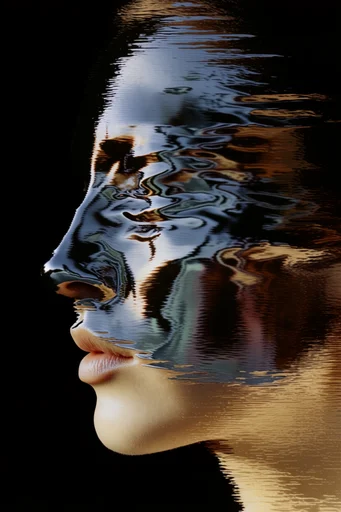 Corrupted Chrome Glitch style reference image — pixel sorting