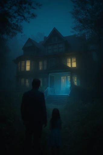 Cinematic Gothic Nocturne style reference image — looming architectural silhouettes