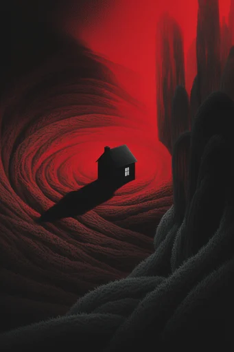 Crimson Noir Surrealism style AI image example 4