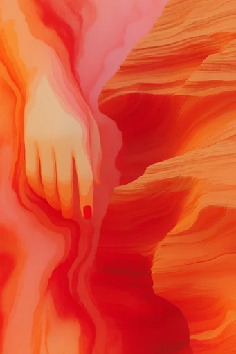 Graphic Surrealist Topography style reference image — minimalist 3D texture