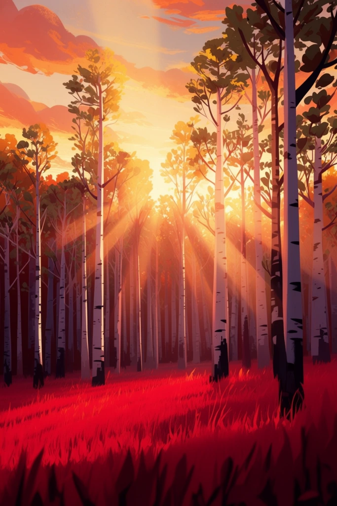 Luminous Crimson Canopy style AI image example 2