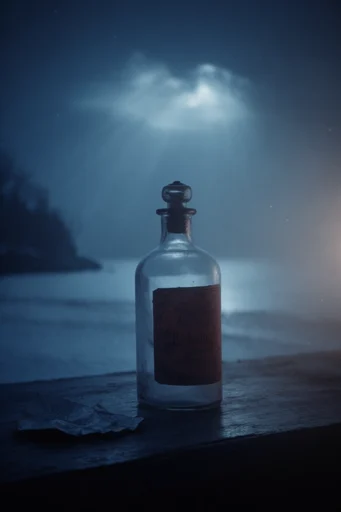 Ethereal Frost Mythos style reference image — misty blue and white palette