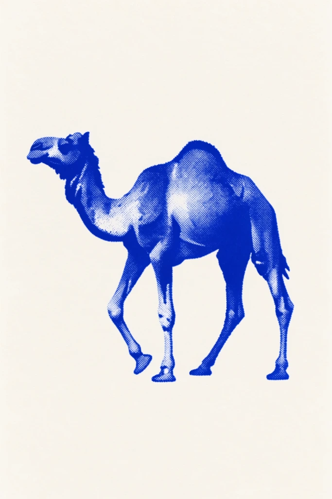 Tactile Risograph Duotone style AI image example 3