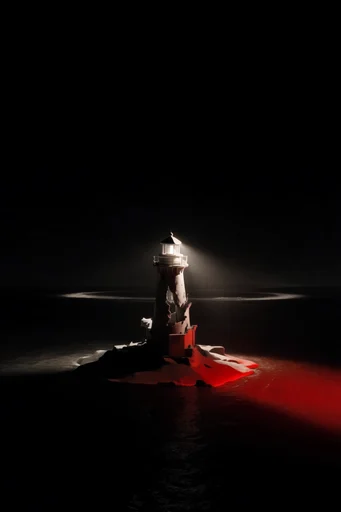 Cinematic Chiaroscuro Noir style reference image — volumetric spotlight