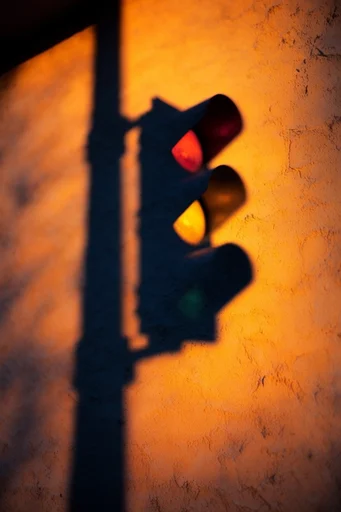 Luminous Amber Silhouette style reference image — stark silhouette