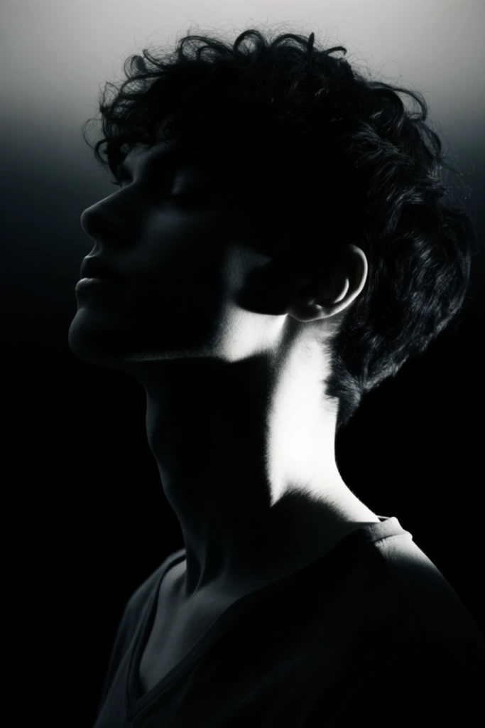 Minimalist Noir Chiaroscuro style AI image example 1