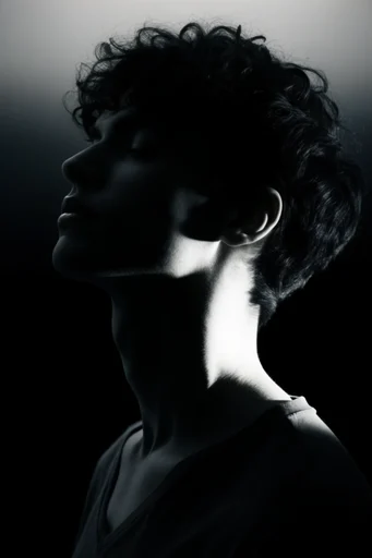 Minimalist Noir Chiaroscuro moodboard — generate AI images in this style