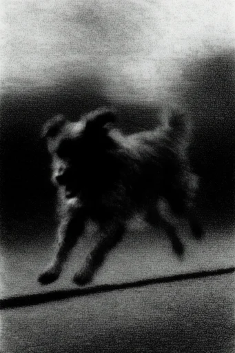 Nocturnal Monochrome Noir style reference image — stippled texture