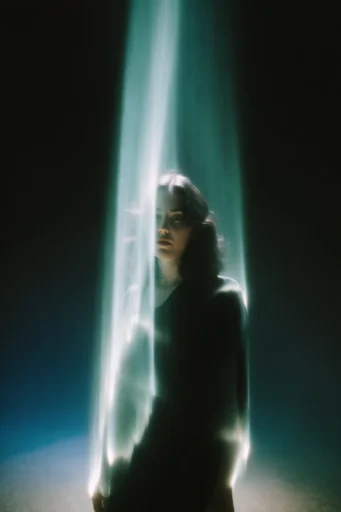 Spectral Noir Luminescence style reference image — cold color palette