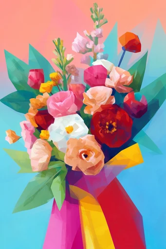 Vibrant Expressionist Geometry style reference image — vibrant color-blocking