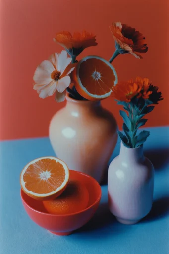 Retro Surrealist Bloom style reference image — saturated technicolor palette