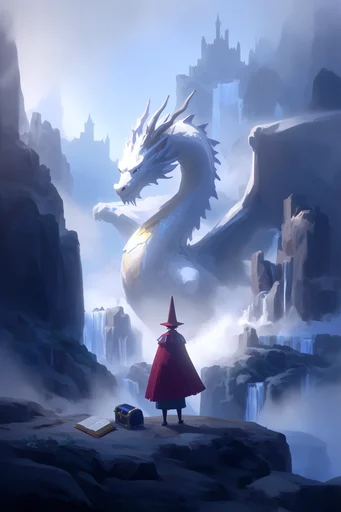 Grand Ethereal Fantasy style reference image — epic scale contrast