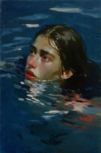 Nocturnal Impasto Melancholy style reference image — ethereal atmosphere