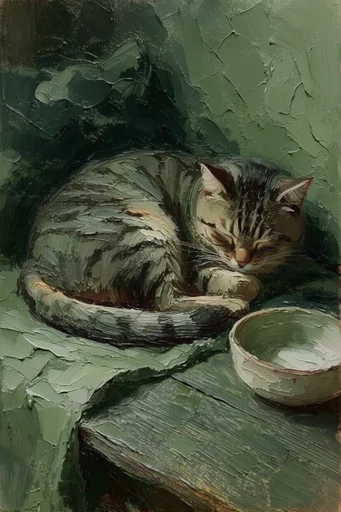 Tactile Emerald Minimalism style reference image — sculptural brushstrokes