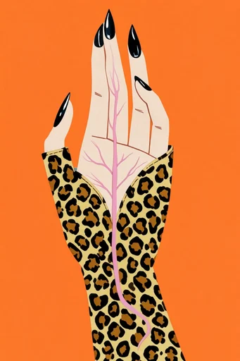Midcentury Mod Surrealist style reference image — flat color blocking