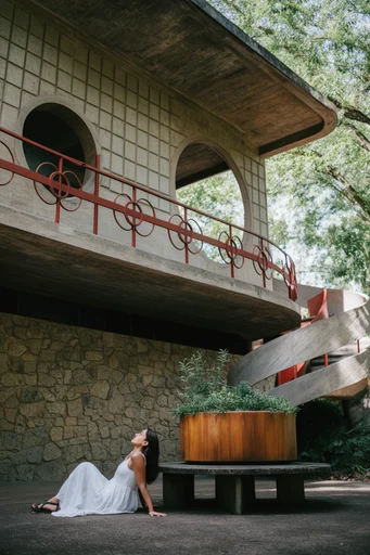 Biophilic Organic Brutalism moodboard — generate AI images in this style