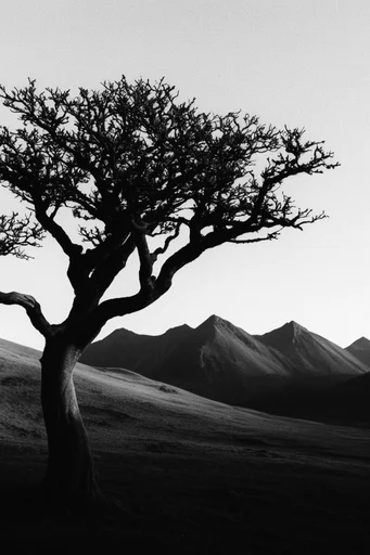 Sculptural Monochrome Noir style reference image — sculptural silhouettes