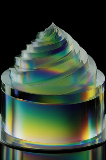 Prismatic Void Luminism style reference image — optical physics