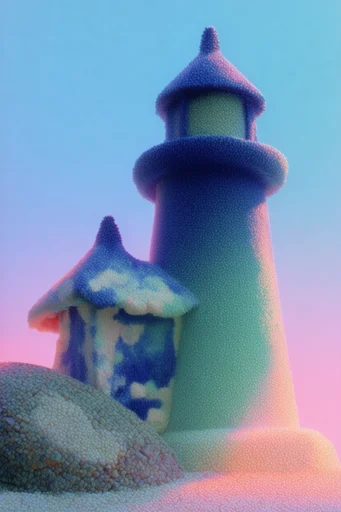 Tactile Neo-Psychedelic Pointillism style reference image — vibrant surrealism