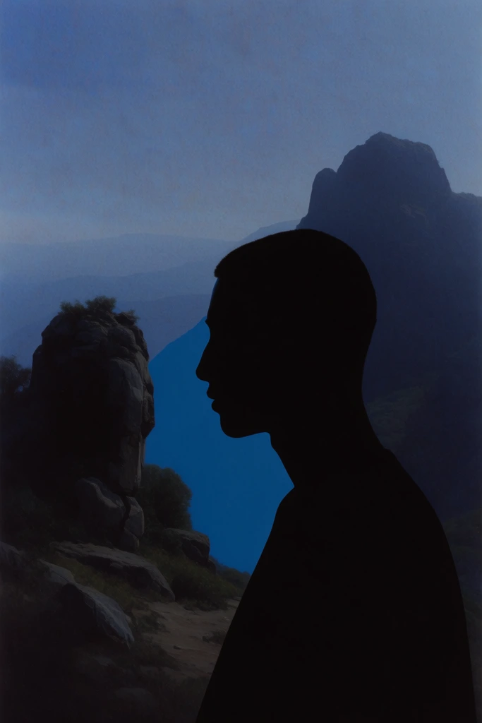 Ethereal Cyan Silhouette style AI image example 2