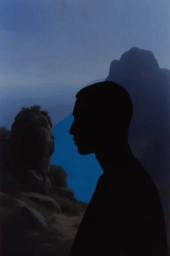 Ethereal Cyan Silhouette style AI image example 2