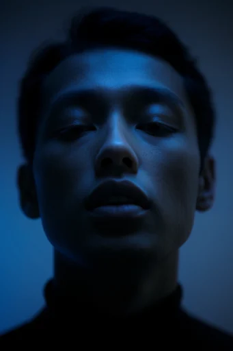 Cinematic Cobalt Noir style reference image — cobalt blue color palette