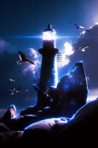Neon Astral Retro-Futurism style reference image — translucent astral projection