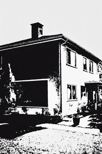 Gritty Monochromatic Punk style AI image example 4