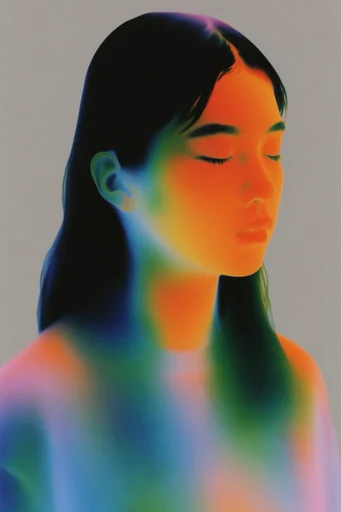 Chromatic Ethereal Grain moodboard — generate AI images in this style