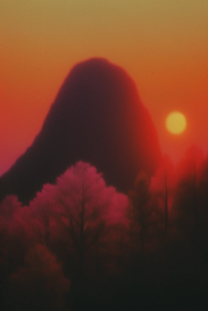 Crimson Silhouette Noir style AI image example 2