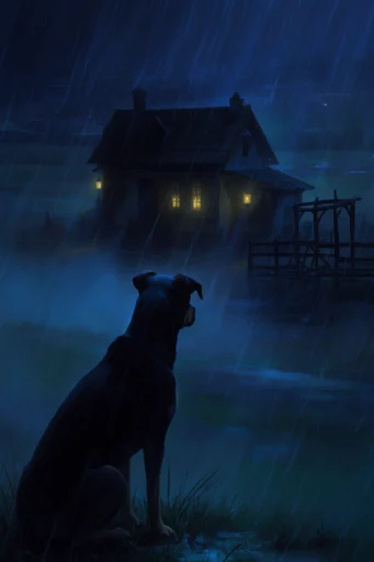 Nocturnal Atmospheric Whimsy style reference image — painterly nocturnal landscape
