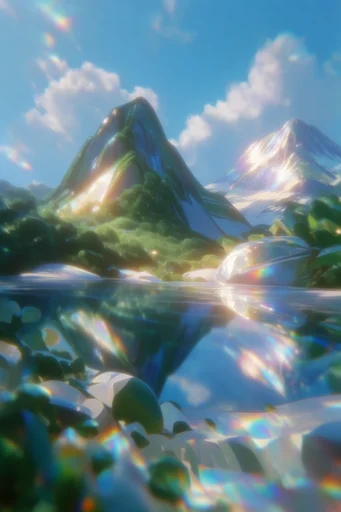 Luminous Prismatic Dreamscape style reference image — chromatic aberration