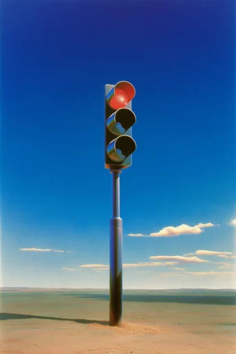 Luminous Retro-Surrealist Landscapes style reference image — retro-futurist airbrush