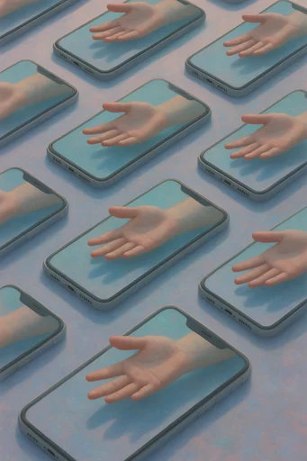 Melancholic Surrealist Minimalism style reference image — isometric perspective