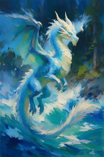 Sculptural Impressionist Waterscapes style reference image — serene waterscape reflections