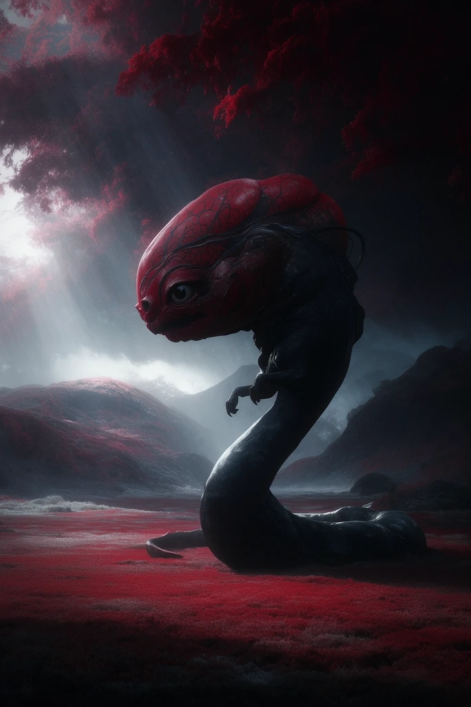 Crimson Mystic Surrealism style AI image example 3