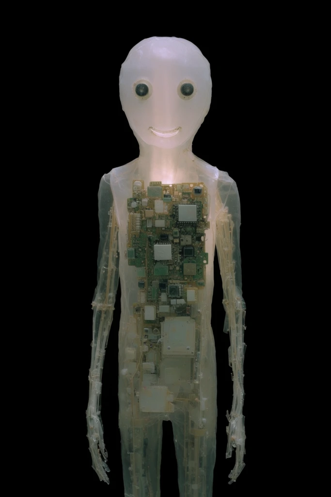 Translucent Cyber-Organic Assemblage style AI image example 1