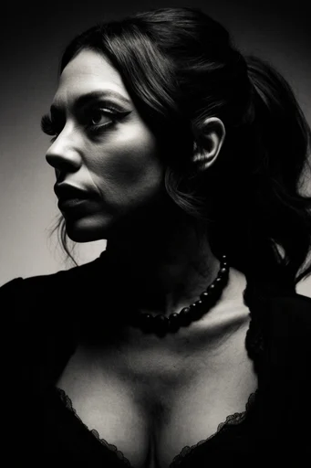 Cinematic Gothic Noir style reference image — gothic elegance