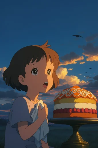 Nostalgic Cinematic Anime style reference image — painterly backgrounds