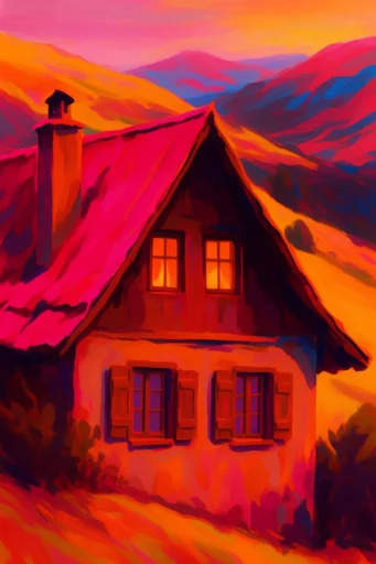 Hyper-Vivid Surreal Expressionism style AI image example 4
