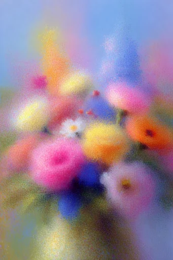 Chromatic Grain Dreamscape style reference image — saturated sunset palette